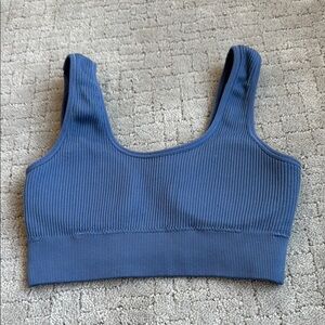 Aerie Blue Ribbed Sports Bra Size XS